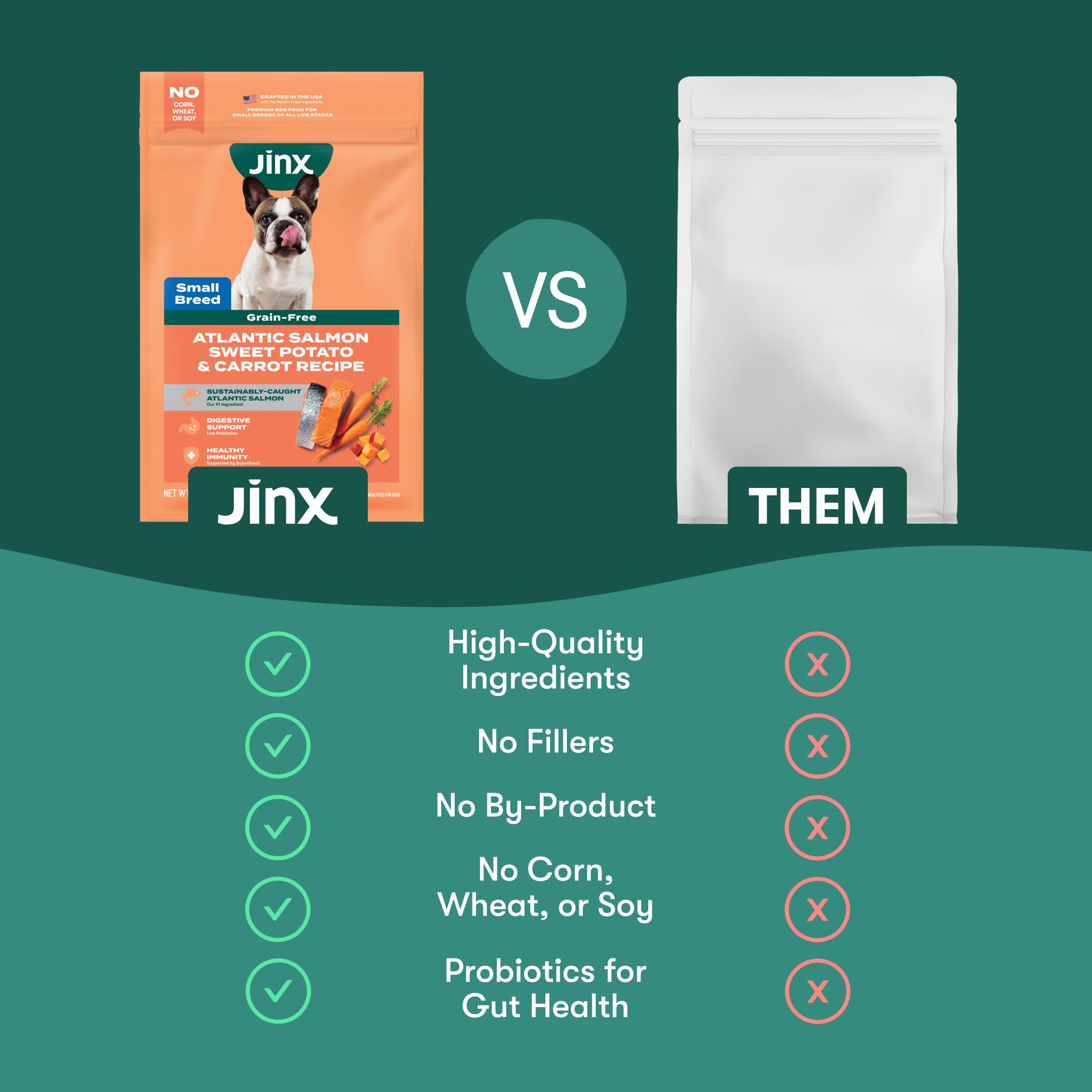Jinx étiquette zoom sur ingrédients et informations nutritionnelles