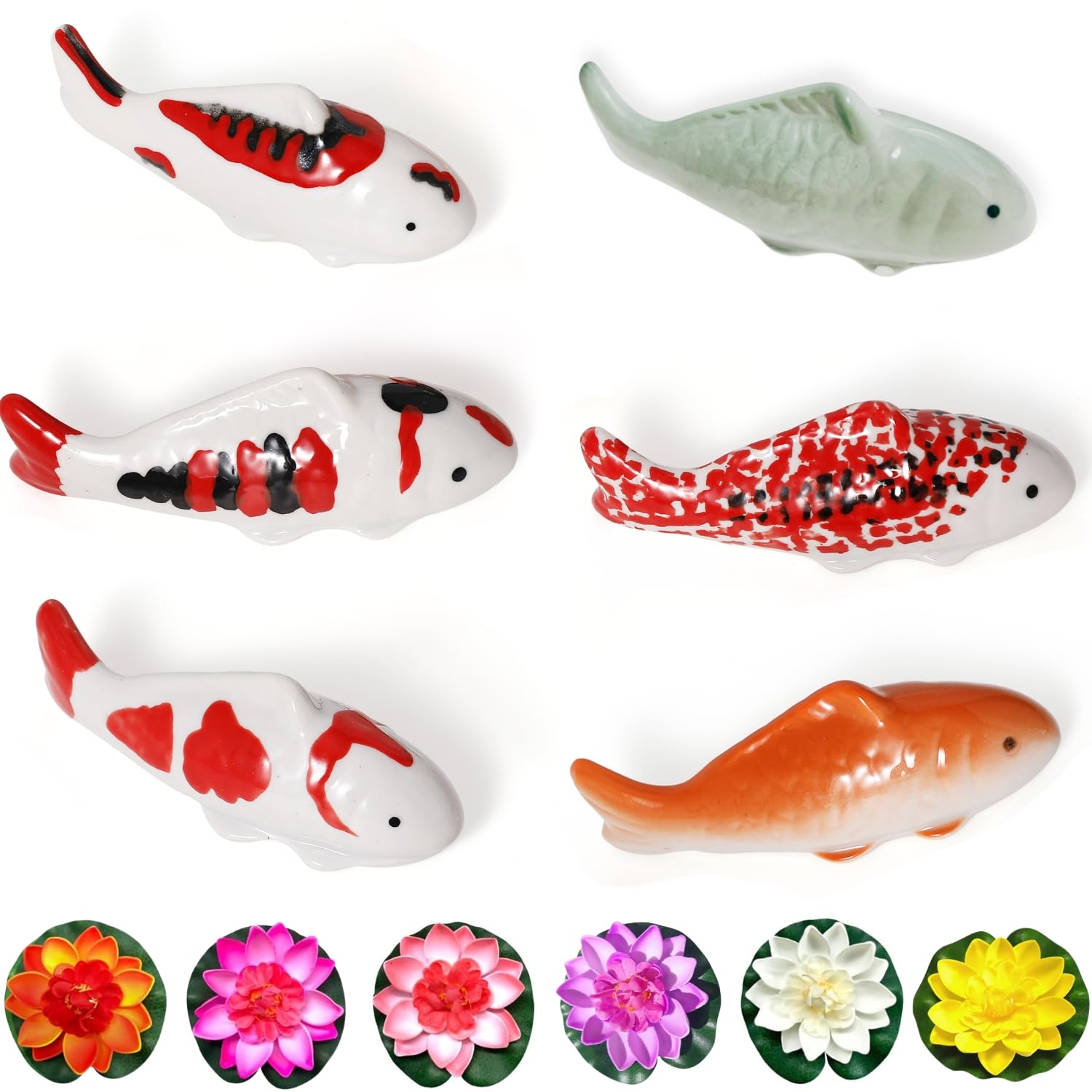 JINYEAH poisson koi de face montrant couleurs vives et charme décoratif