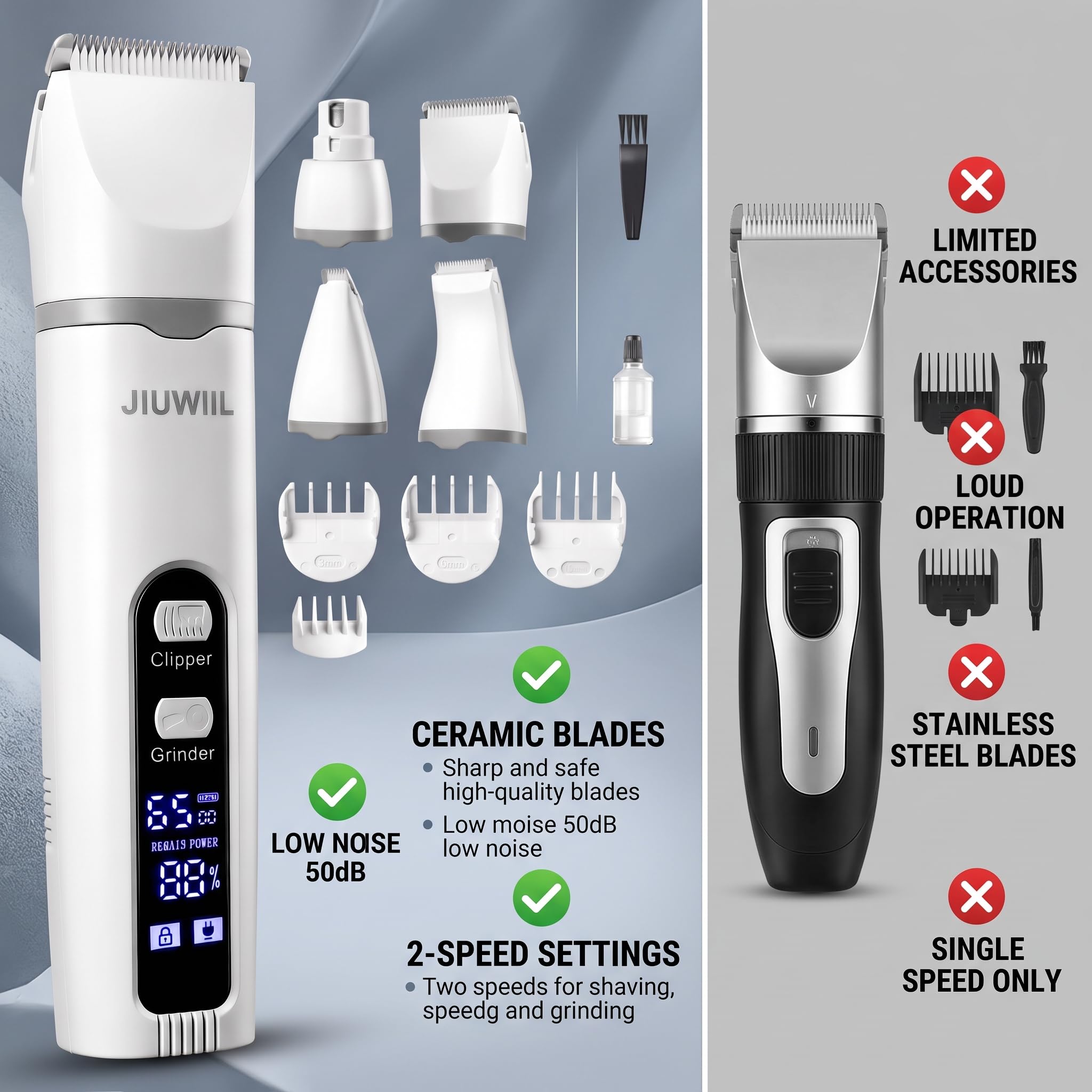 JIUWIIL panneau vitesses et boutons pour sélection simple et verrouillage