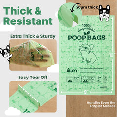 JIWON sac en usage extérieur ramassage hygiénique et sans fuite