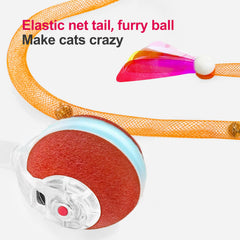 Jkanti balle en action pendant qu’un chat la poursuit, favorise l’exercice et l’éveil