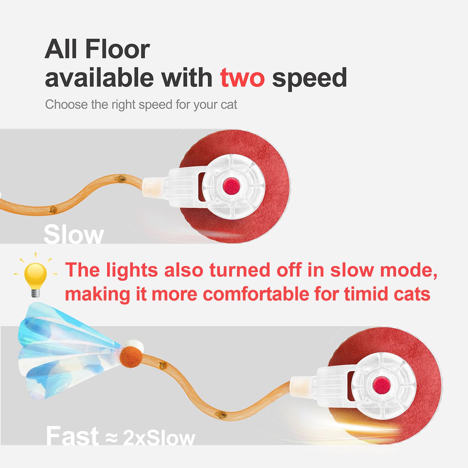 Jkanti détail de la queue élastique en mouvement, stimule l’instinct de chasse du chat