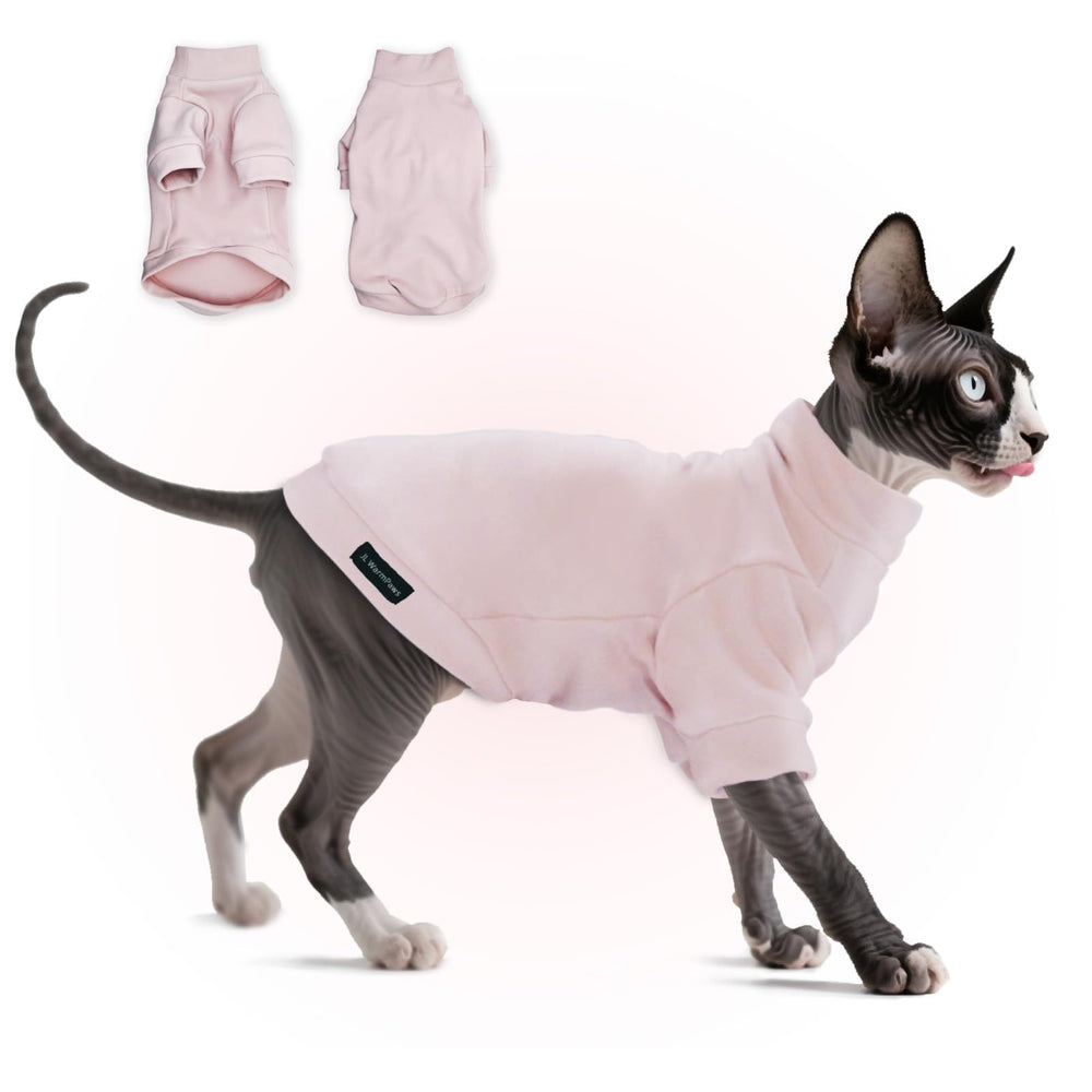 JL WarmPaws devant du pull montrant coupe et confort pour chat Sphynx