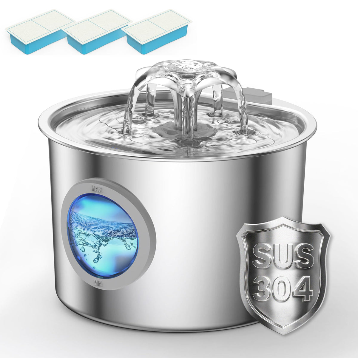 JLVDXN fontaine face avant montrant design élégant et acier durable