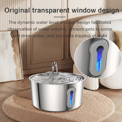JLVDXN fontaine vue de côté montrant finition inox et design compact