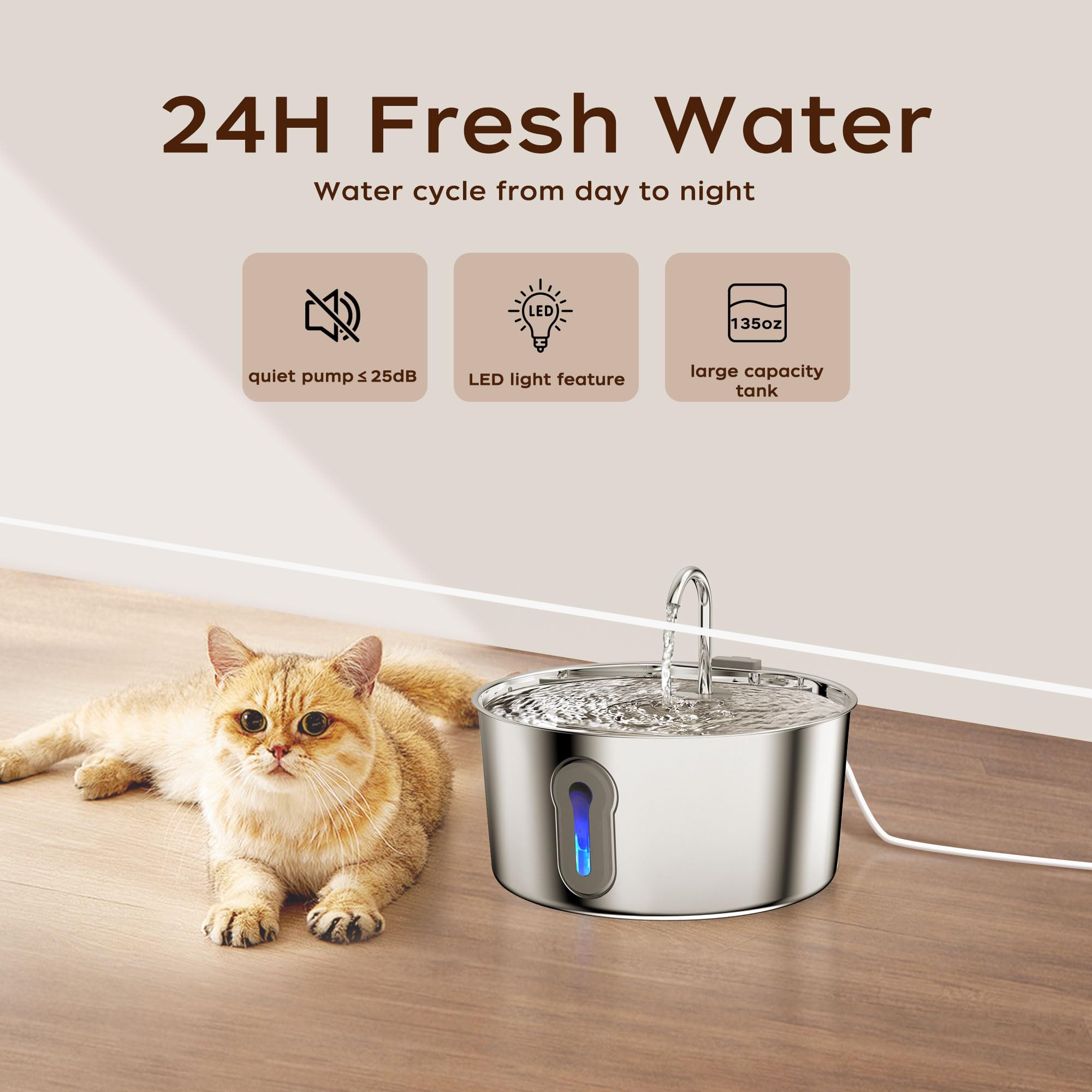 JLVDXN vue intérieure du filtre triple pour eau plus pure