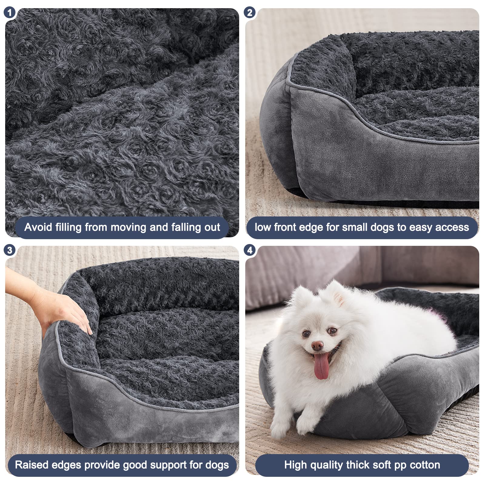 JOEJOY chien allongé dans lit illustrant apaisement et ergonomie