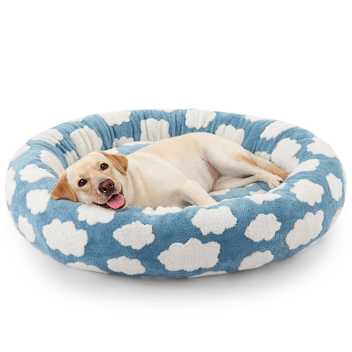 JOEJOY lit donut vue de face montrant le design rond et confortable