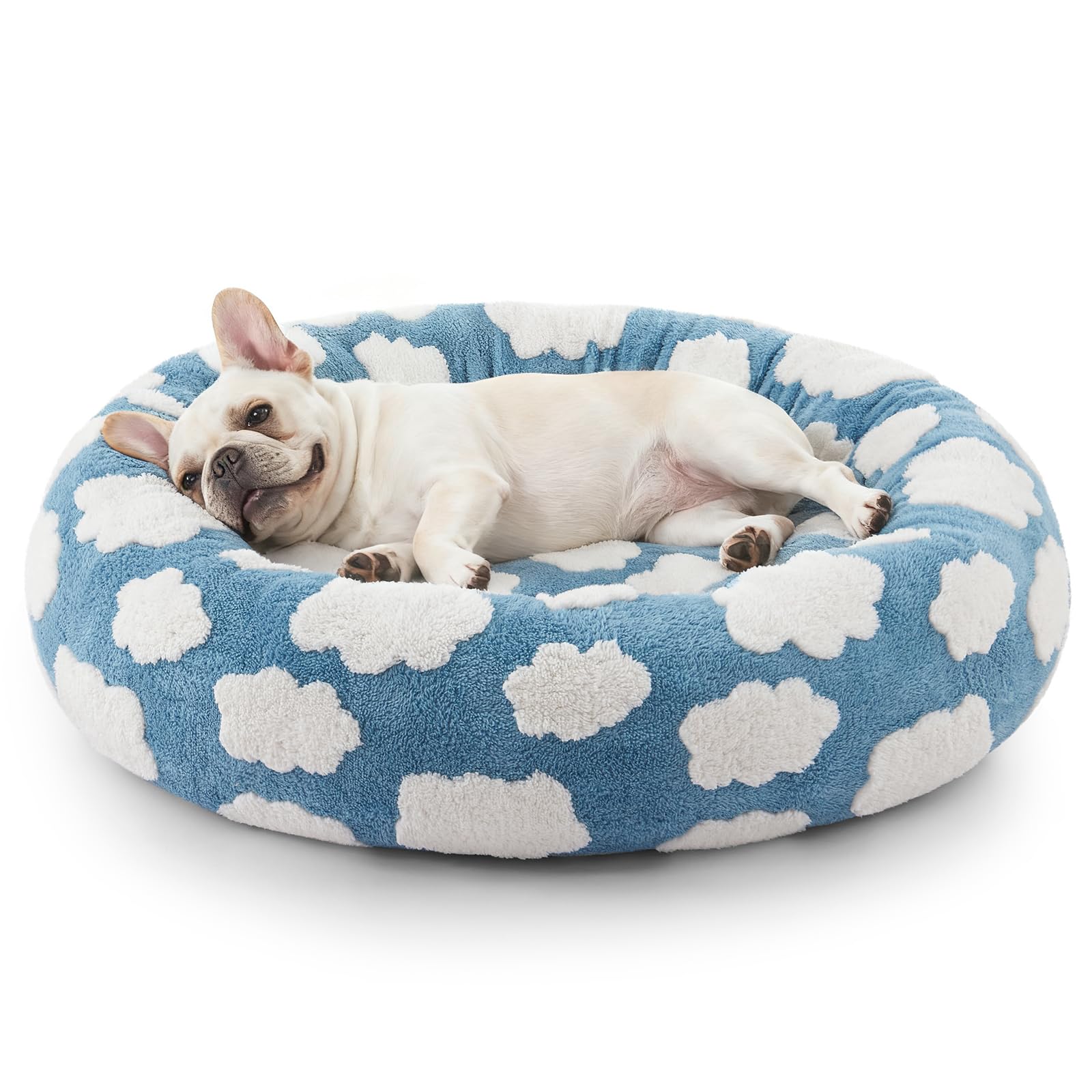 JOEJOY vue de face du lit donut montrant forme ronde et confort