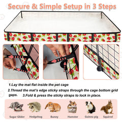 JOGEPEYO tapis en usage dans cage facilitant le nettoyage quotidien