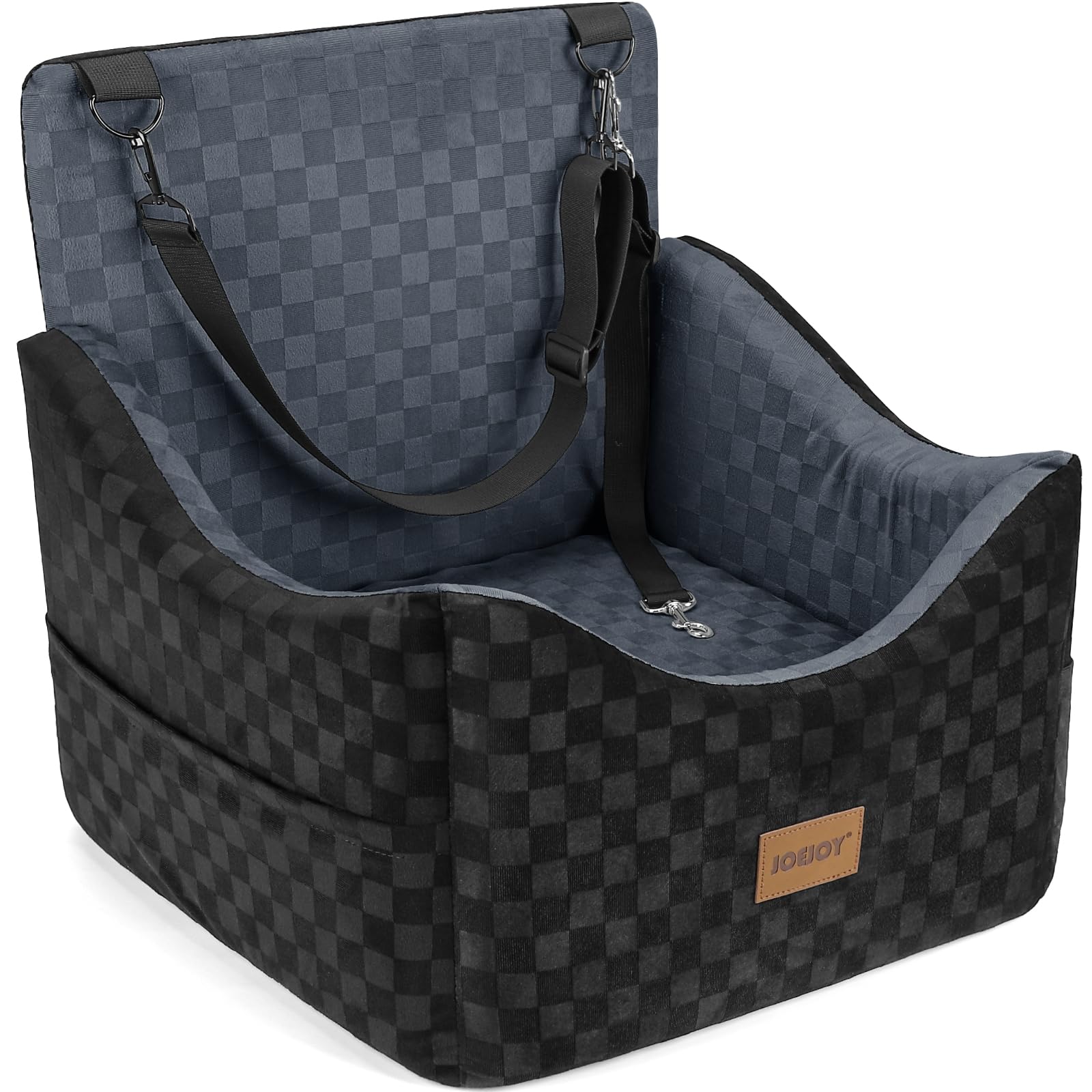 JOEJOY siège auto face avant montrant l'allure et confort pour chien