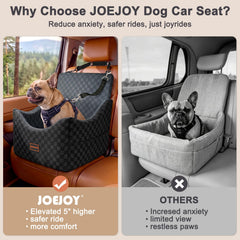 JOEJOY siège fixé en voiture avec sangles et passage de ceinture sécurisé