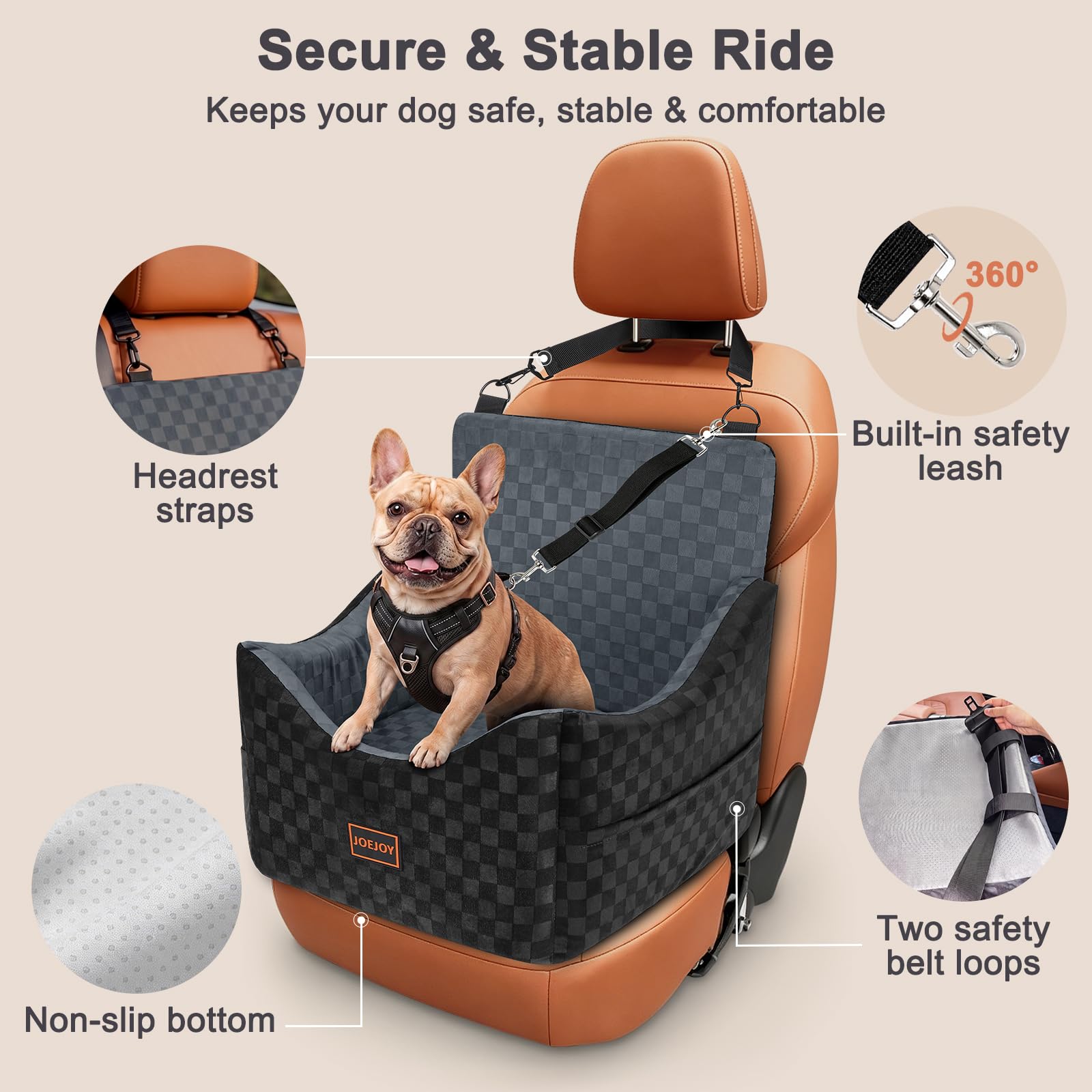 JOEJOY poches latérales ouvertes contenant friandises et jouets pratiques