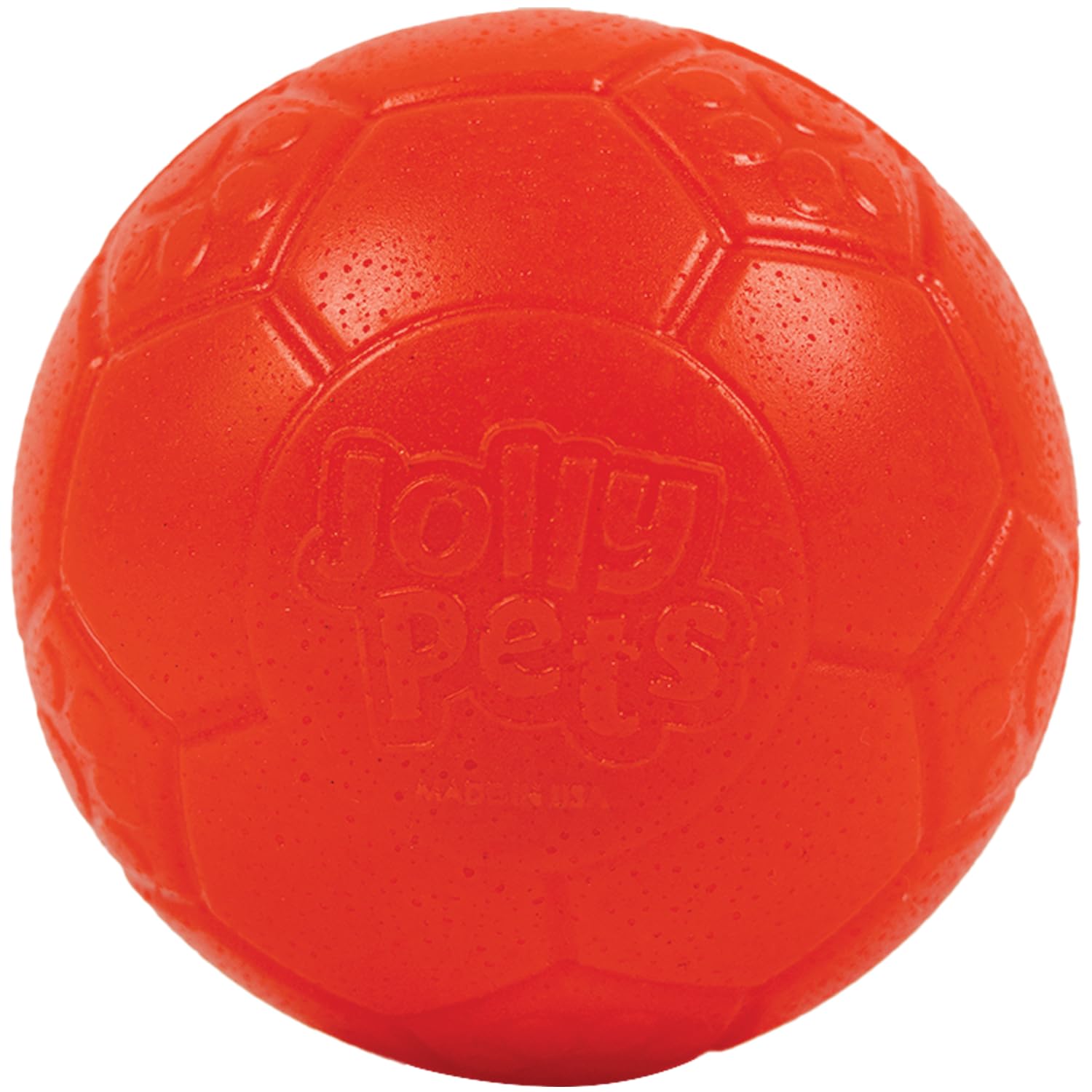 Jolly Pets ballon de foot avant emballage montrant le produit et ses couleurs vives