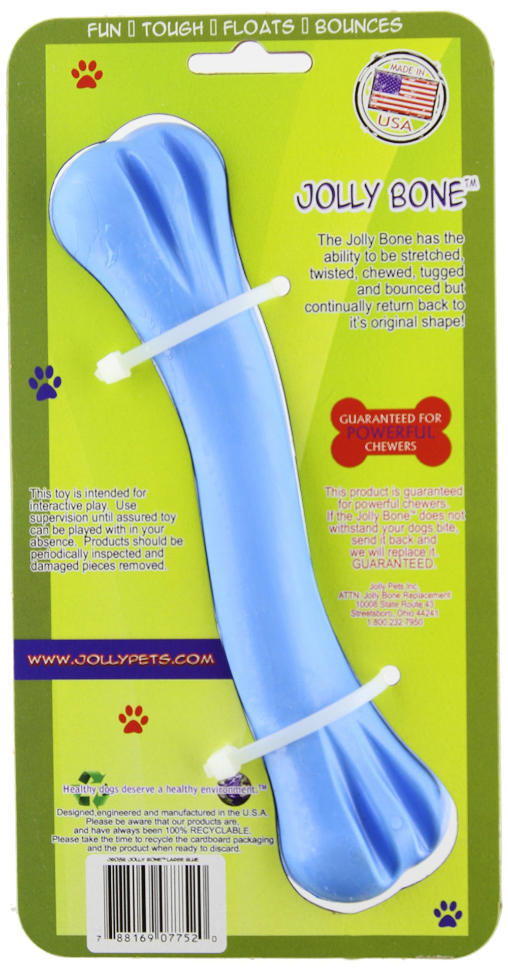 Jolly Pets Jolly Bone gros plan texture montrant ridules pour massage des gencives