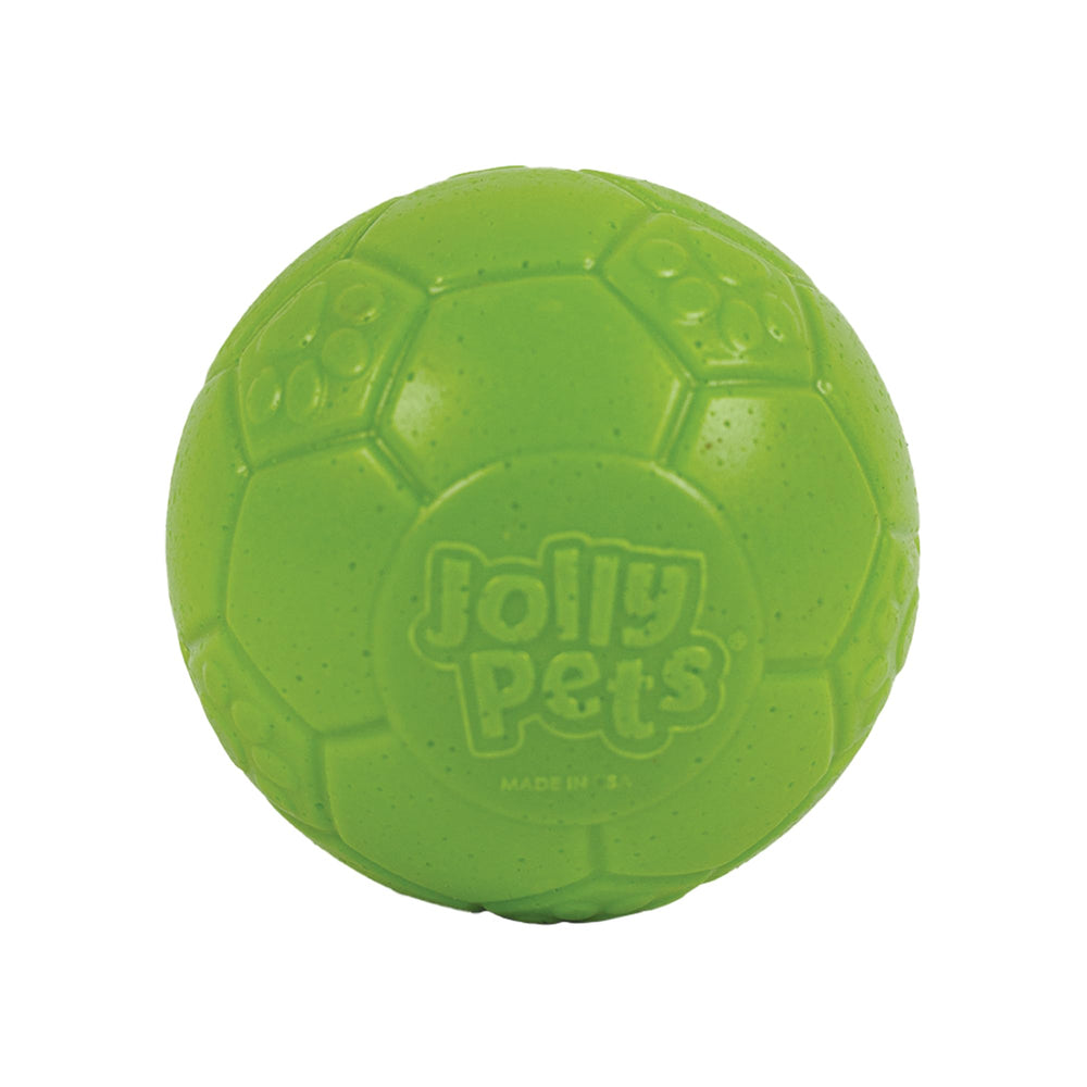Jolly Pets vue avant du ballon vert pomme montrant robustesse et design