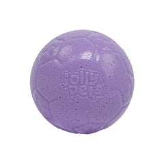 Jolly Pets ballon mini soccer violet vue de face montrant la texture, durable pour jouer