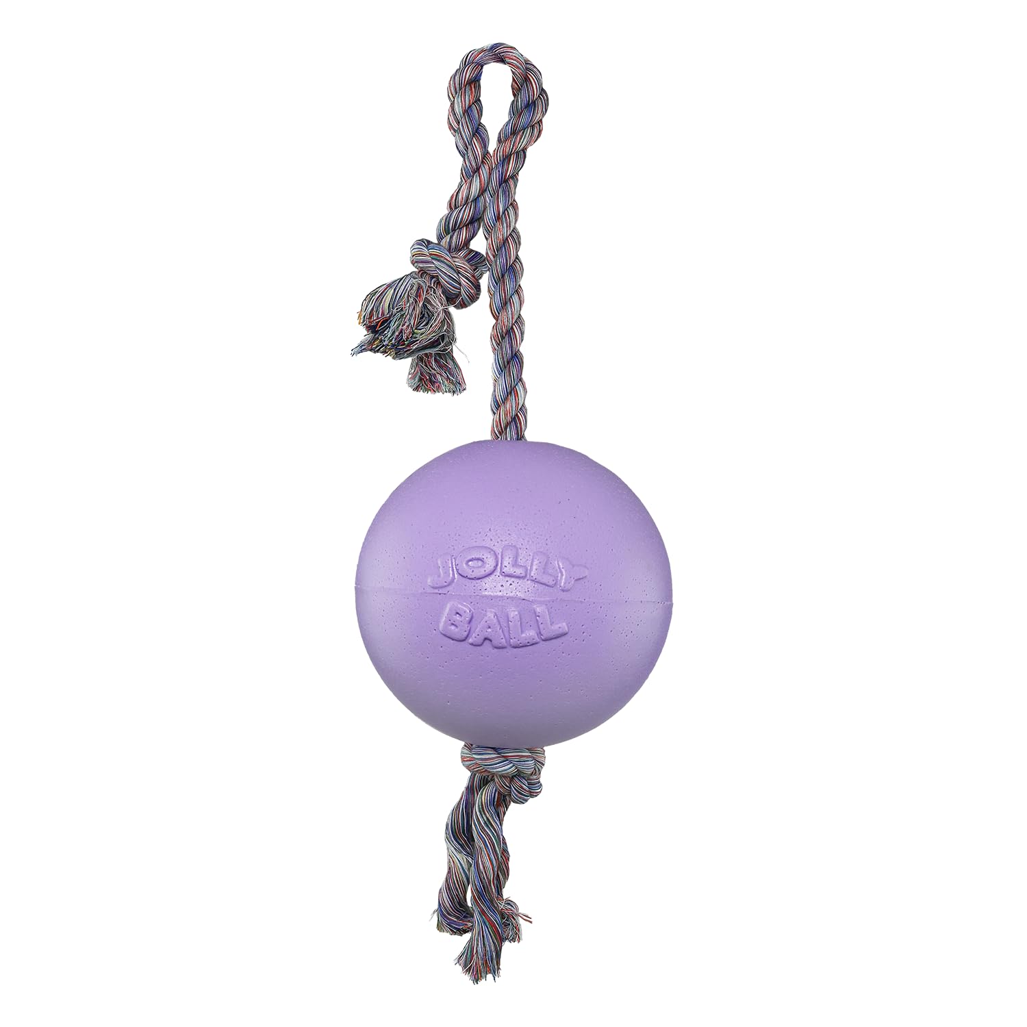 Jolly Pets balle et corde face avant montrant prise facile et flottaison