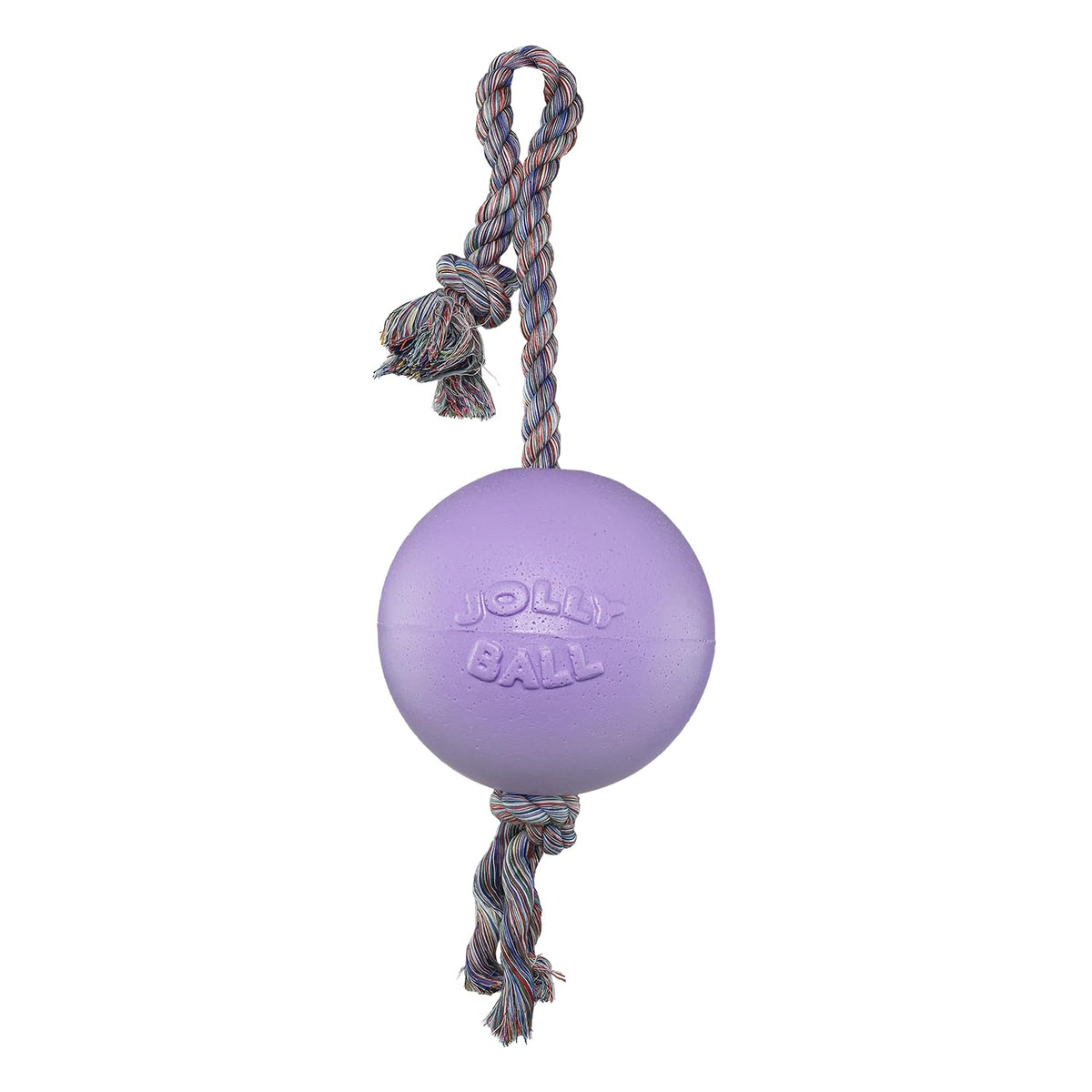 Jolly Pets balle et corde face avant montrant prise facile et flottaison