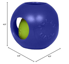Jolly Pets Teaser Ball échelle taille comparée montrant dimensions 11,5 cm pratiques