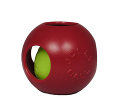 Jolly Pets Teaser Ball face avant montrant le design et la couleur rouge, amusant
