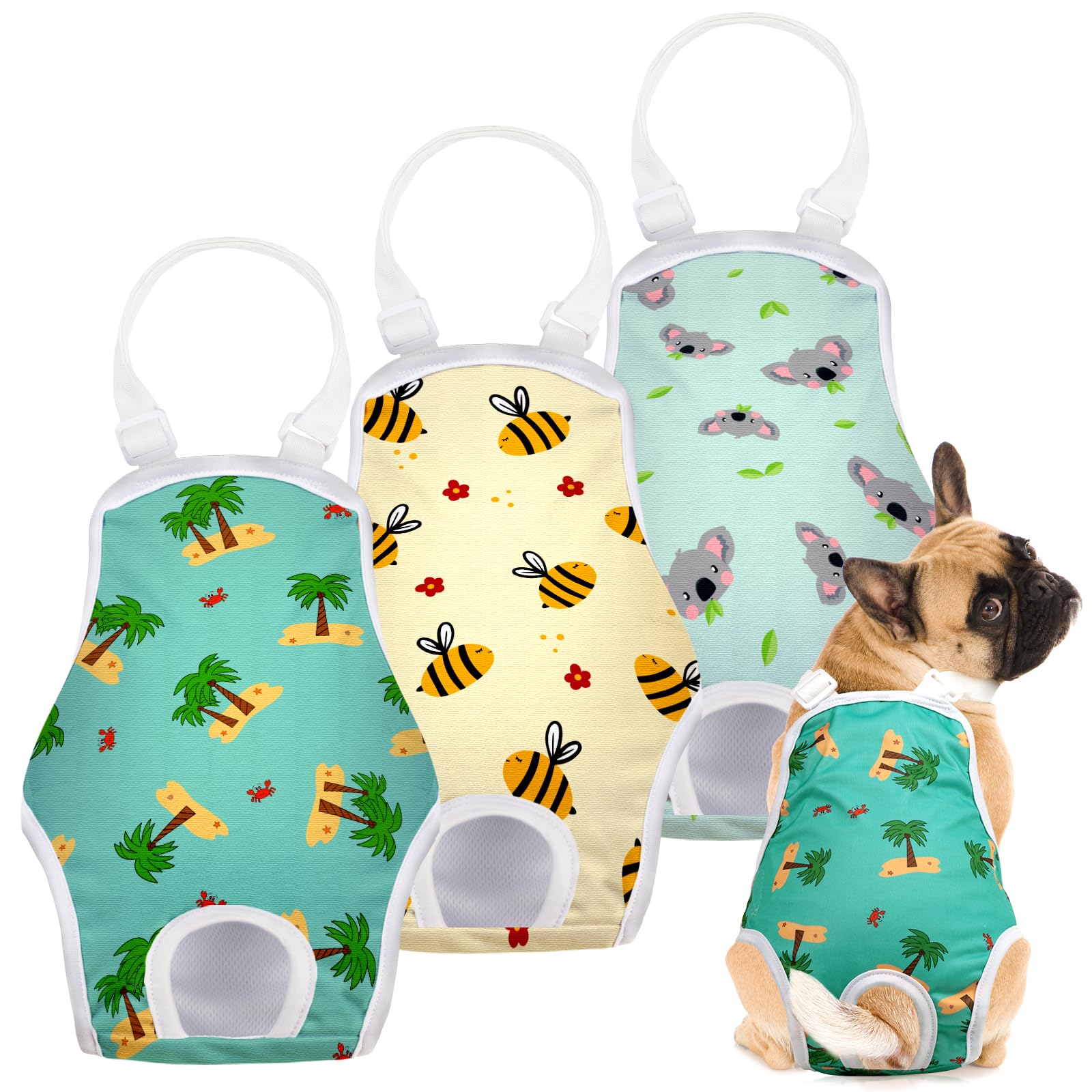 jollywoods face avant pack de 3 montrant design et motifs pratiques
