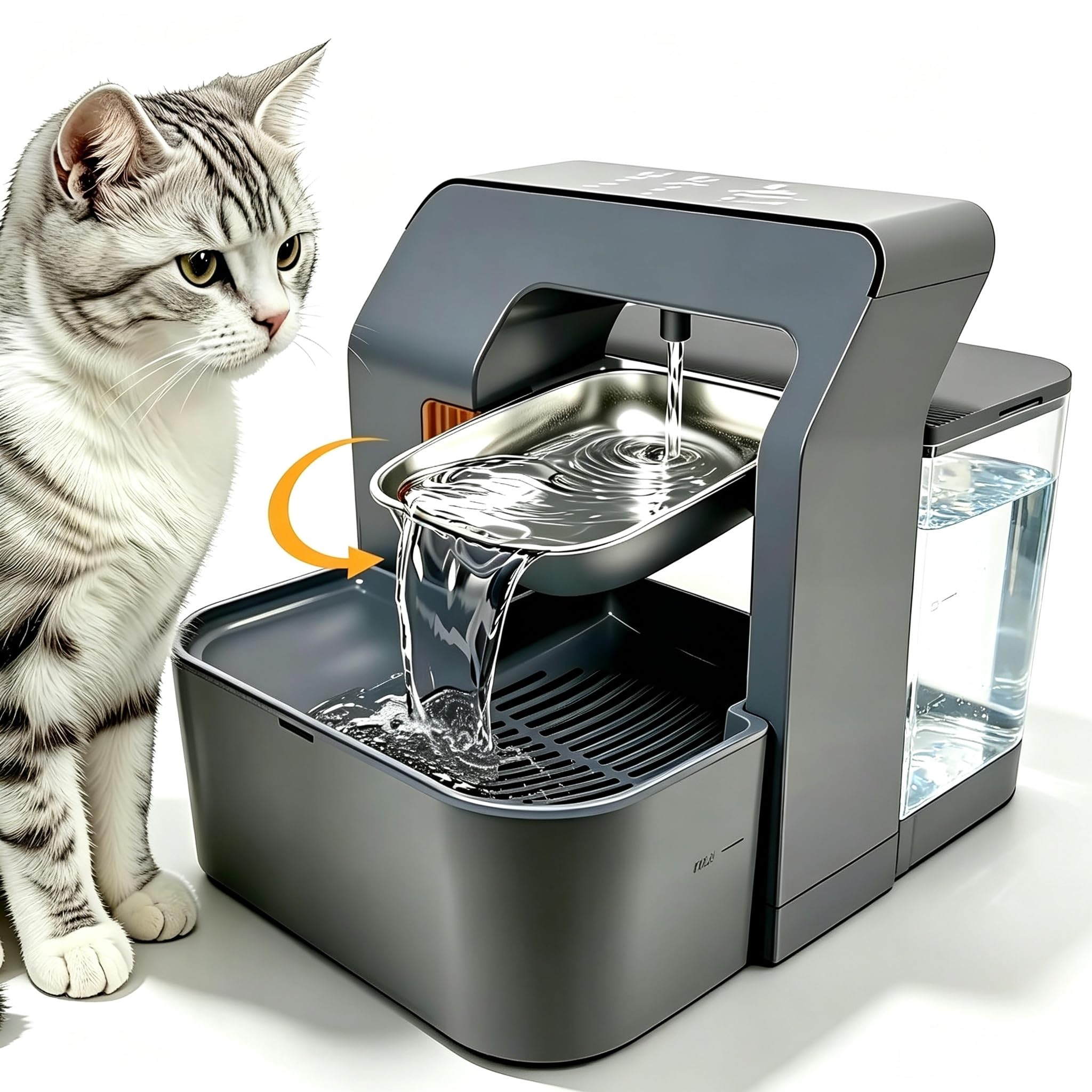 Jomifin vue de face montrant le design acier et grande capacité