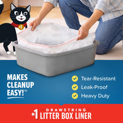 Jonny Cat détail du cordon de fermeture facilitant l’élimination propre