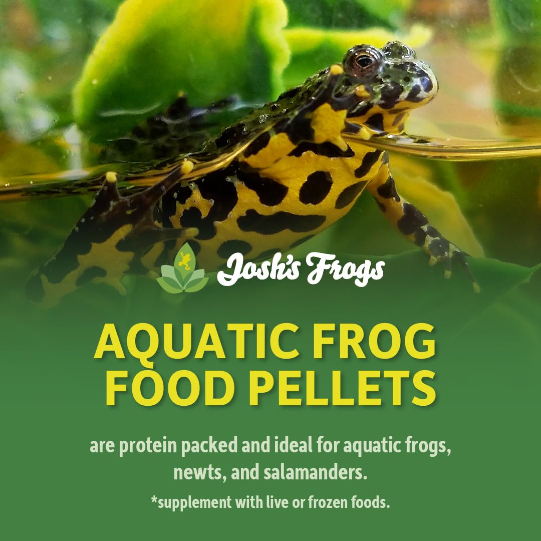 Josh's Frogs gros plan des granulés moelleux facilitant ingestion