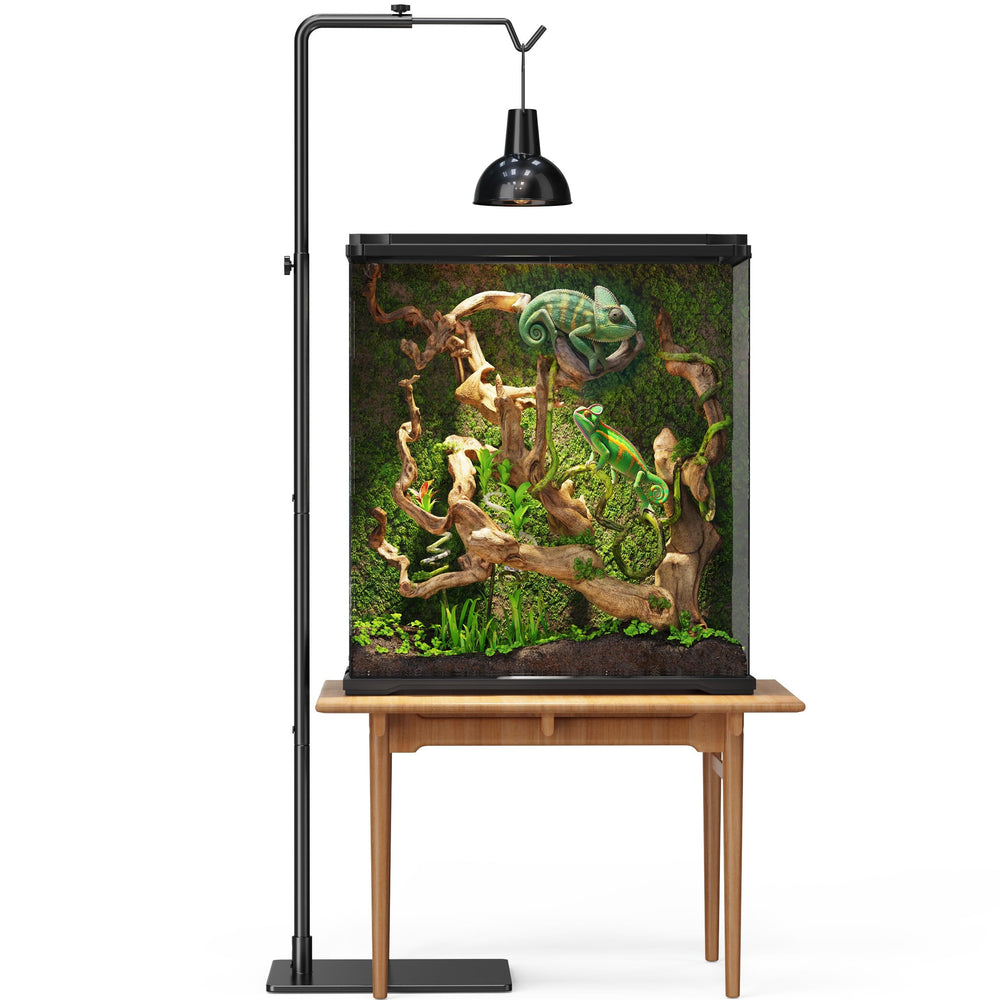Josmimic avec dôme lampe en usage créant zone de chaleur ciblée