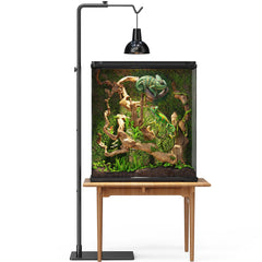 Josmimic avec dôme lampe en usage créant zone de chaleur ciblée