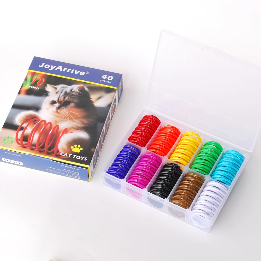 JoyArrive ressorts rebondissant sur le sol pour stimuler le jeu du chat