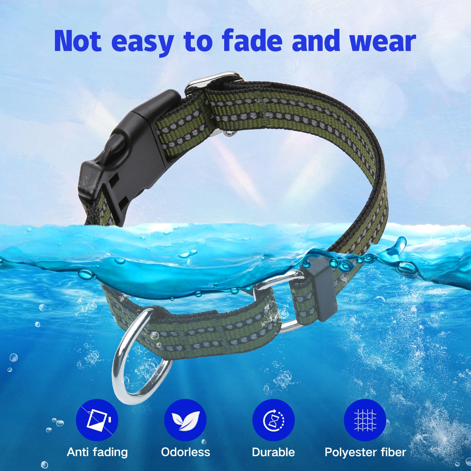 Joyeeiioo collier martingale porté par chien en promenade pour meilleur contrôle