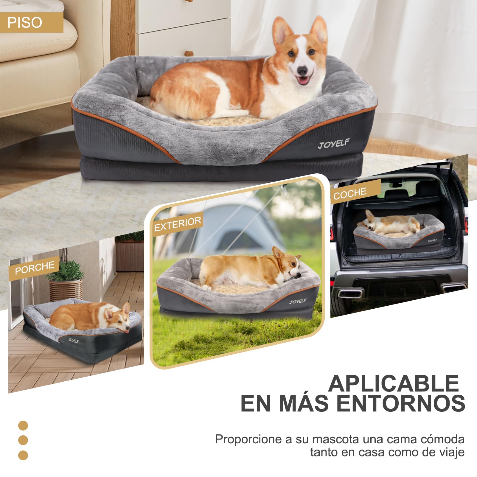 JOYELF chien allongé sur le lit profitant chaleur et maintien