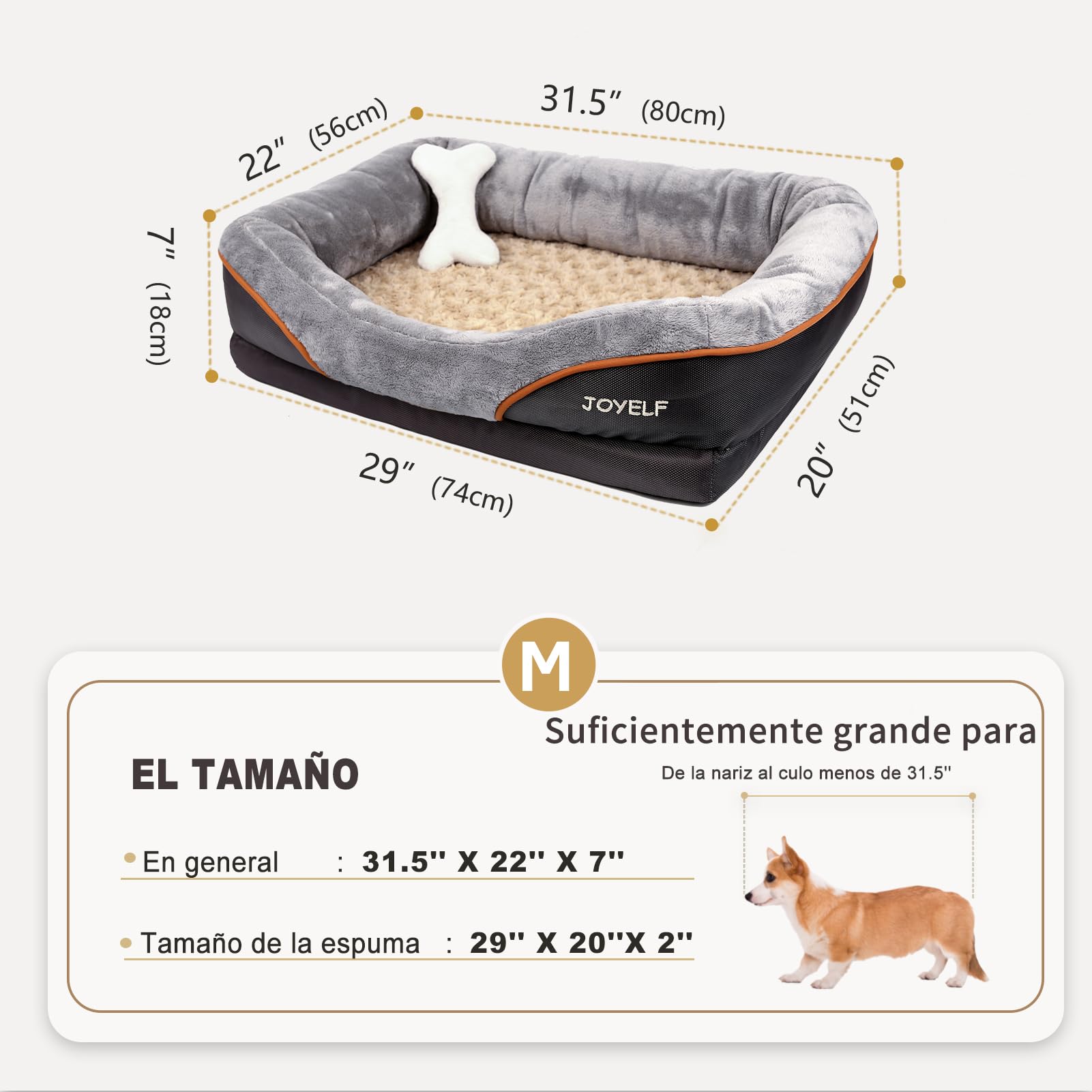 JOYELF gros plan mousse mémoire pour soutien uniforme et durable