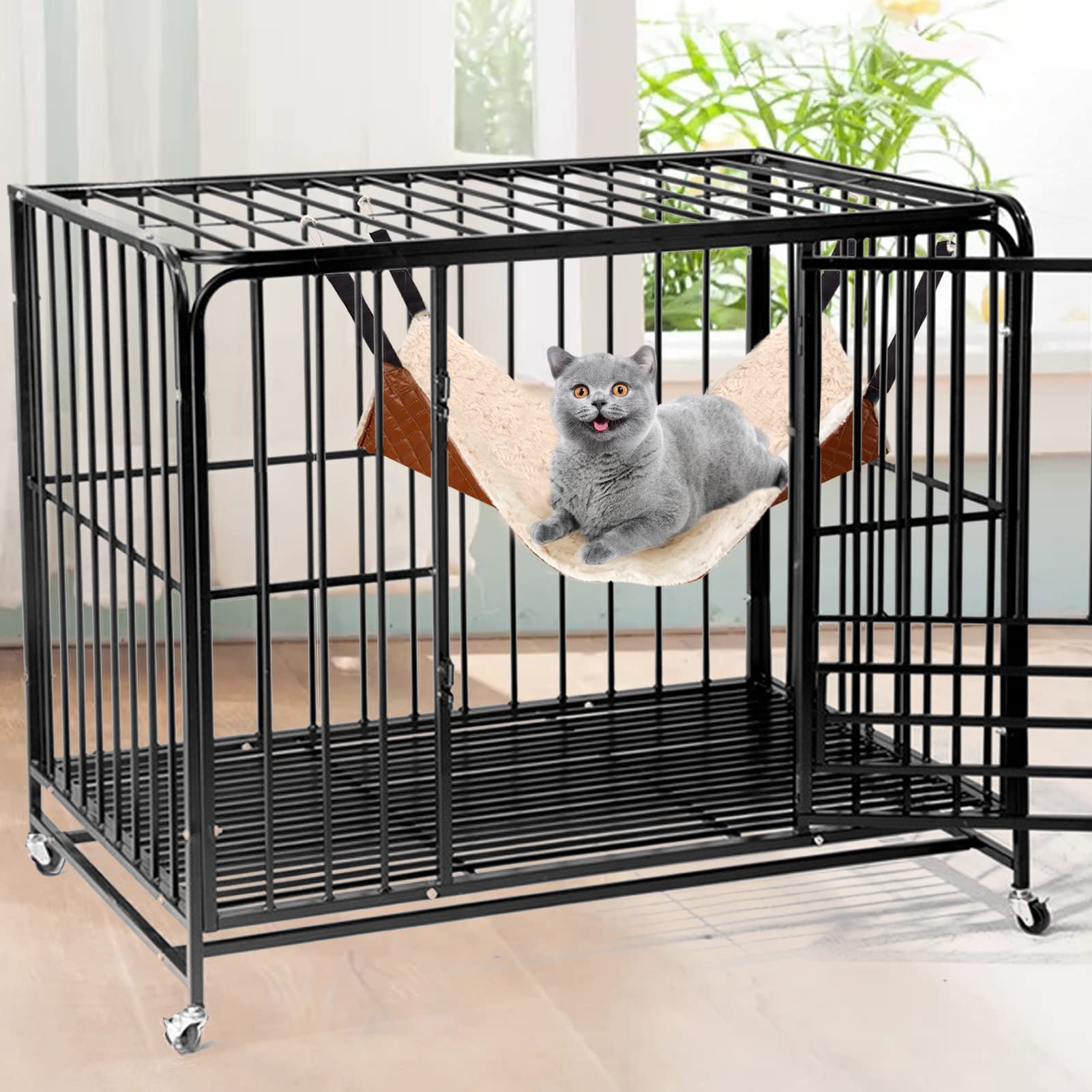 JOYELFSTAR hamac intégré au cadre de la cage pour usage quotidien