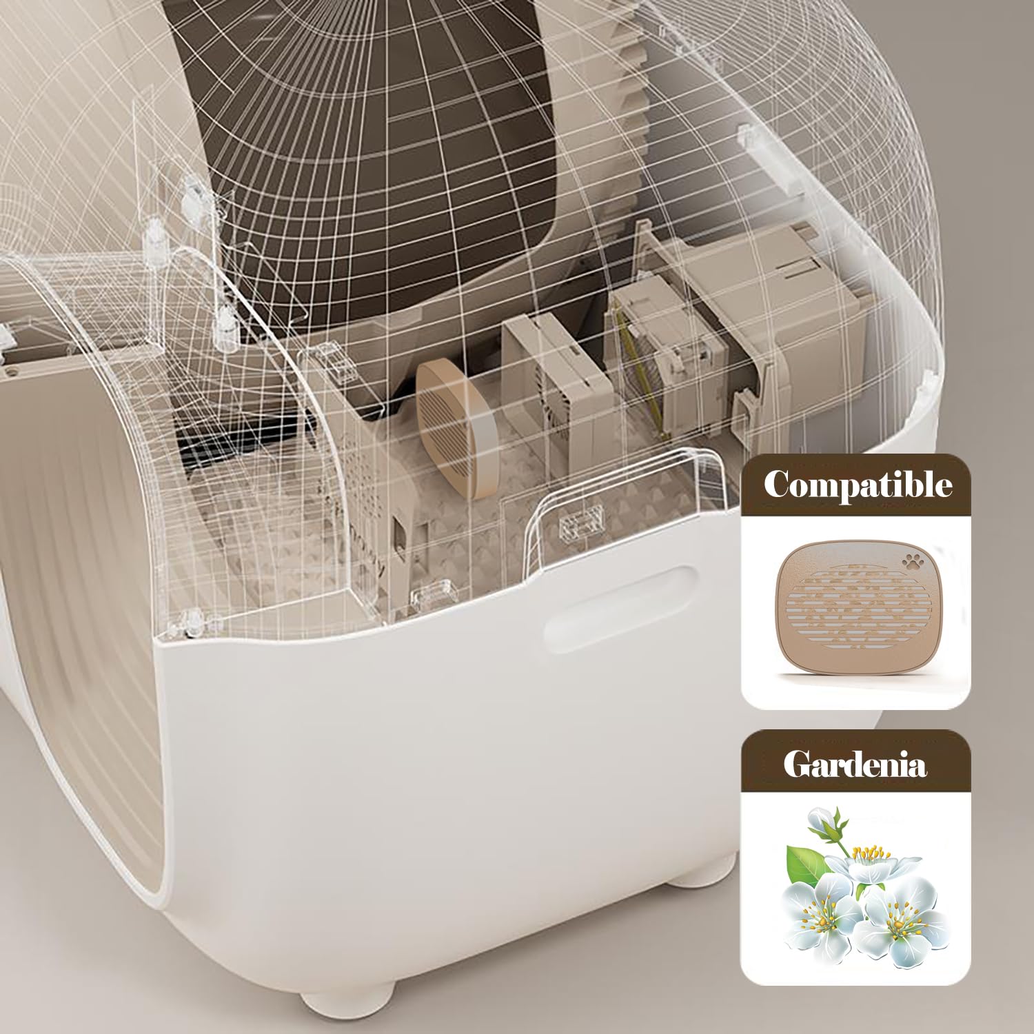 Cartouche Joymiuz Gardenia gros plan révélant la texture et diffusion discrète de parfum
