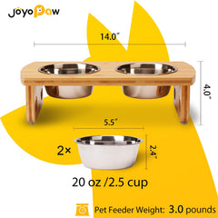 JOYOPAW deux bols inox 20 oz en gros plan, faciles à nettoyer