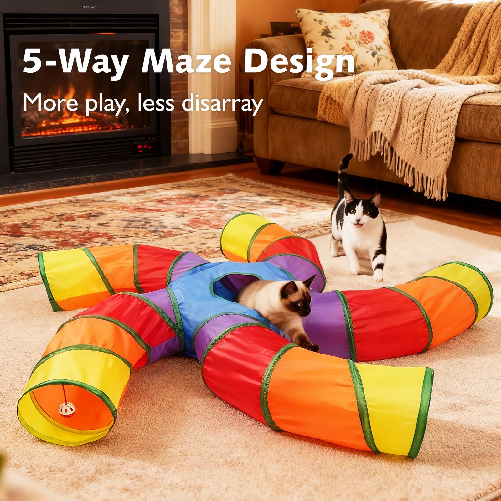 Joytale tunnel tissu double couche résistant aux griffes pour durabilité