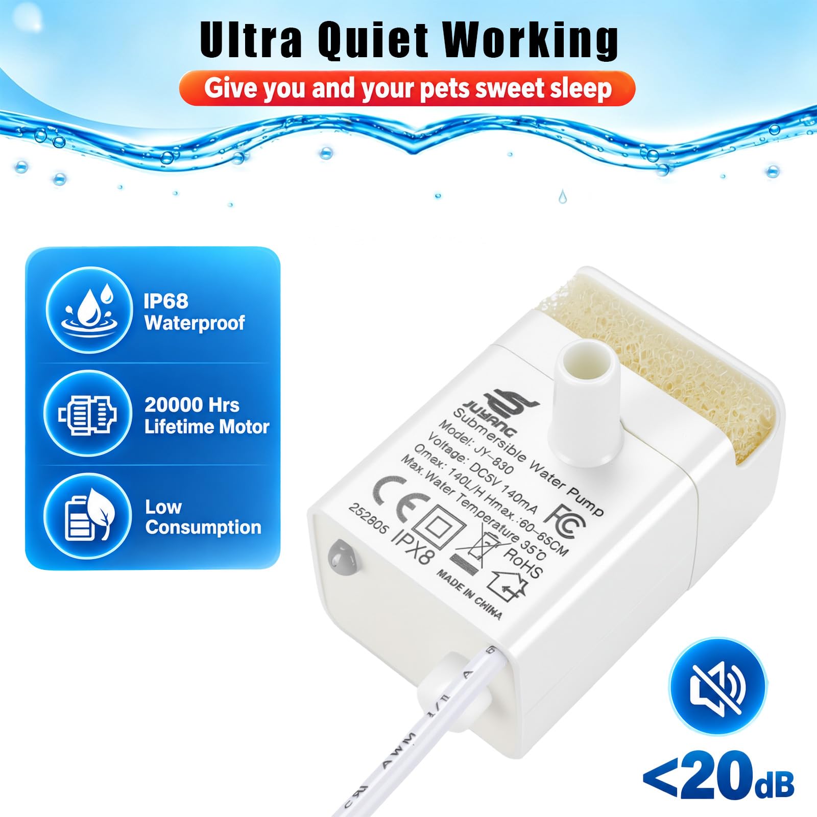 Jsjyuan JY-830 câble USB 5V connecté pour alimentation sûre et faible consommation