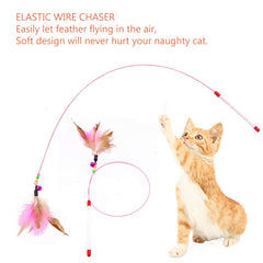 JTQXX Sanpink baguette en usage avec chat actif, encourage exercice et jeu