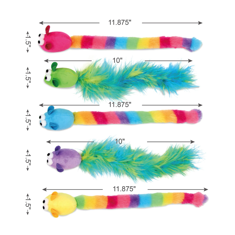 Jumpaws détail des longues plumes naturelles attirant l'instinct de chasseur