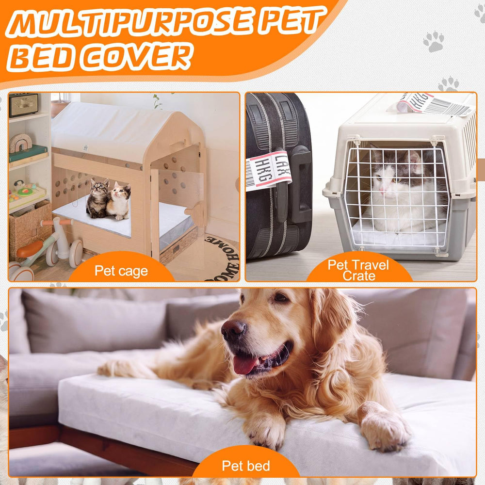 Junkin housse dans salon avec chien reposant, facilite l'entretien