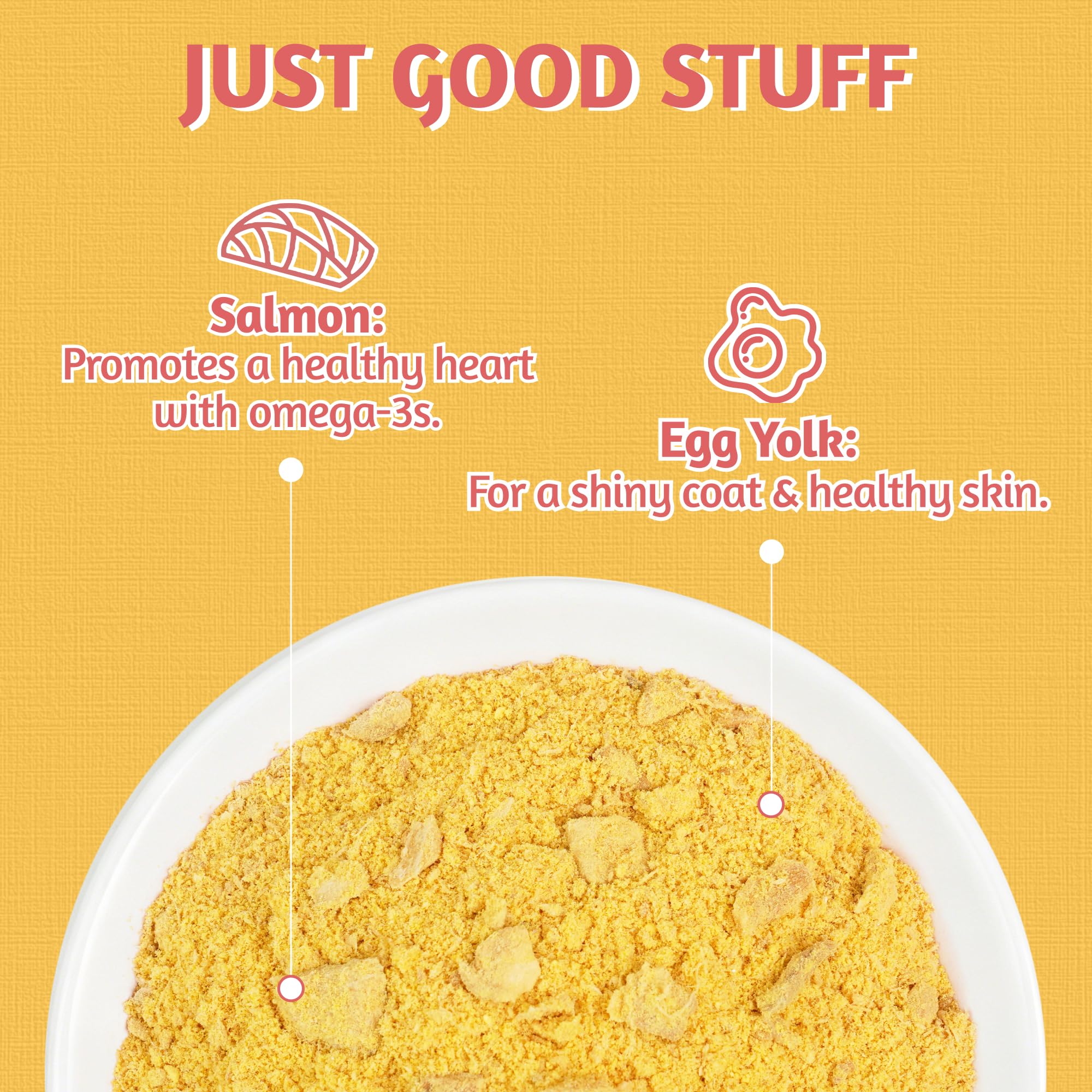 Just Try topping saupoudré sur croquettes, stimulation de l'appétit pour animaux difficiles
