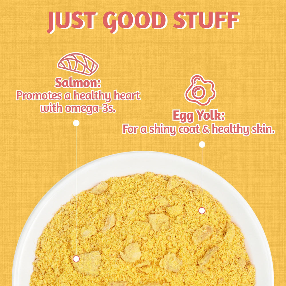 Just Try topping saupoudré sur croquettes, stimulation de l'appétit pour animaux difficiles