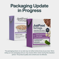 JustFoodForDogs gros plan sur la texture appétissante avec morceaux visibles