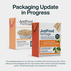 JustFoodForDogs gros plan de la texture, facilite la digestion et appétence