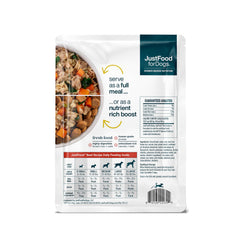JustFoodForDogs gros plan sur texture de boeuf pour meilleure digestibilité
