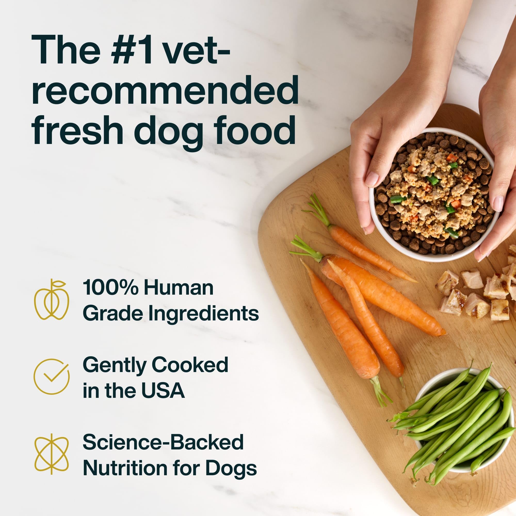 JustFoodForDogs portion ouverte prête à servir, pratique et refermable