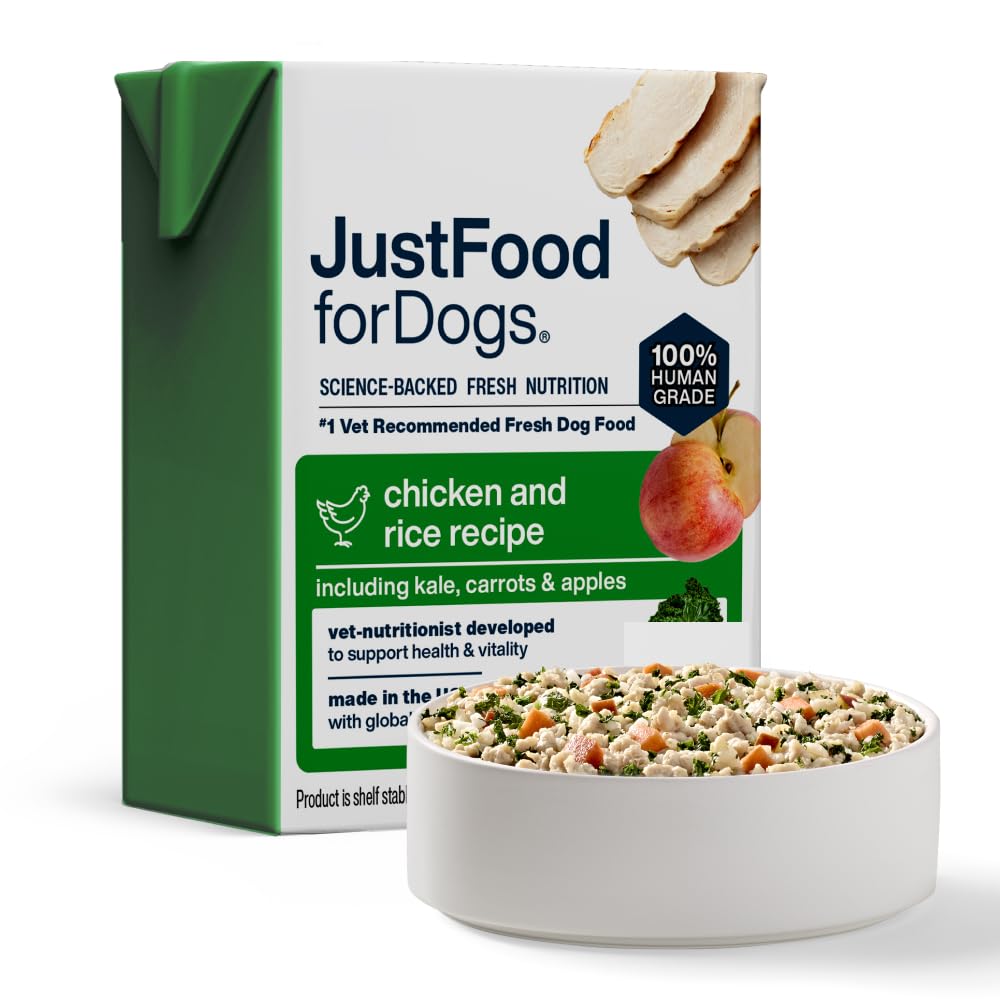 JustFoodForDogs emballage avant Pantry Fresh montrant praticité et qualité